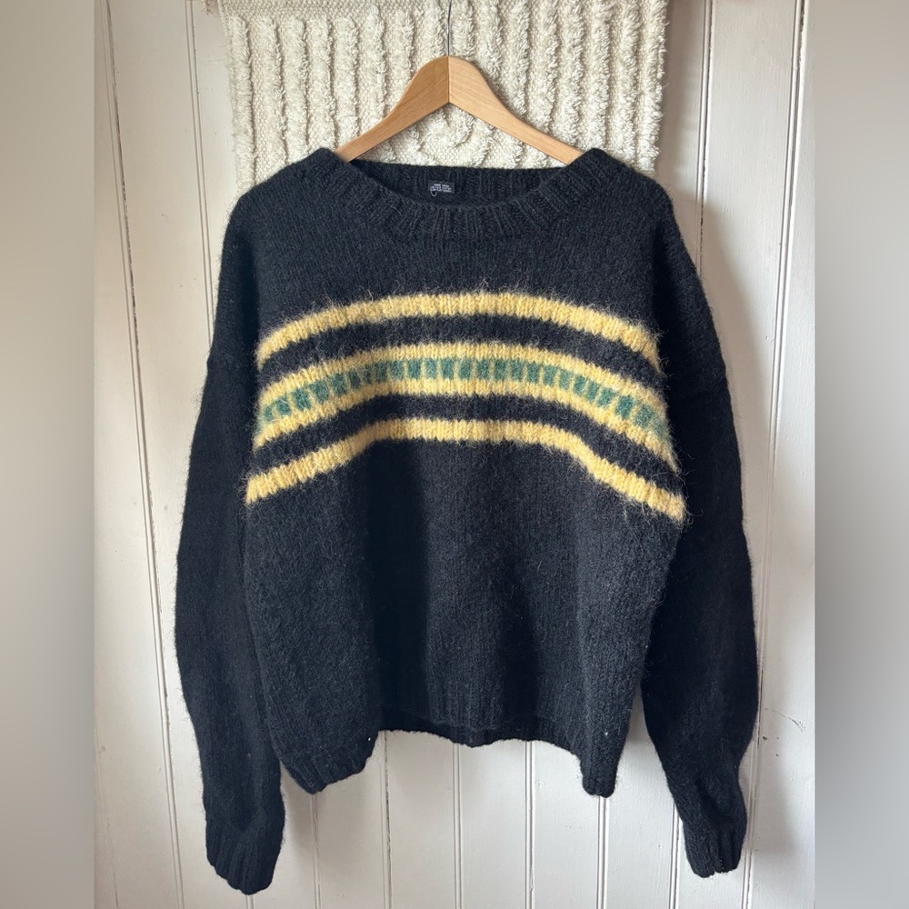 Vintage Wool Hand Knit Sweater Nepal Size XL